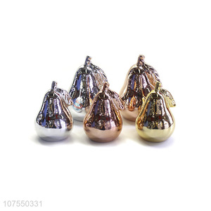 New Product Ceramic Pear Fruit Figurine For Home Decoration