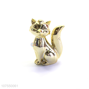 Top Selling New Design Ceramic Fox Ornaments Decoration Figurine