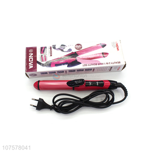 Factory price 2 in 1 hair beauty set hair straightener and curler