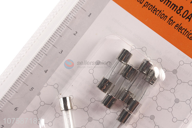 Promotion 5x20mm 8.0a glass overload fuse protector for electrical equipment