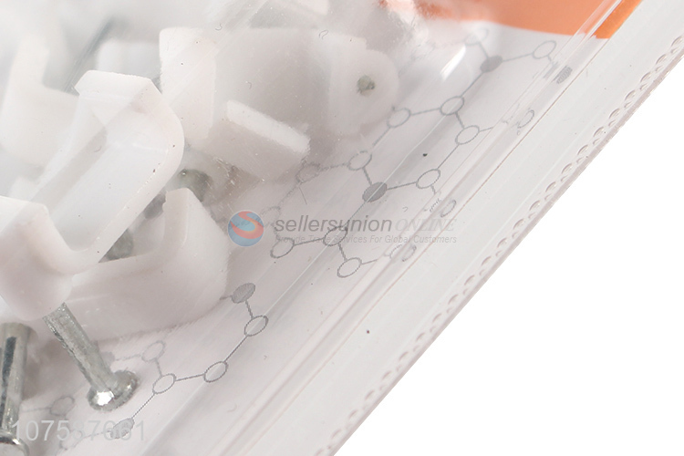 Best sale cable and pipe fixed 12mm white square circular line card