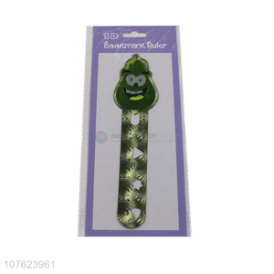 Durable new design fruit shape multi-function 3D bookmark laser ruler with high quality