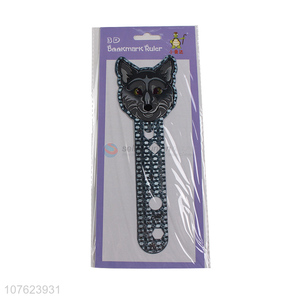 New product high quality 3D laser bookmark ruler with cute animal shape