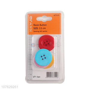 Popular products 35mm round colorful resin buttons clothing accessories