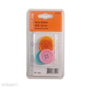 Factory price 30mm round colorful resin buttons garment accessories
