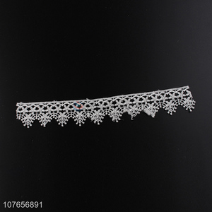 New arrival wholesale white lace fabric for garment decoration