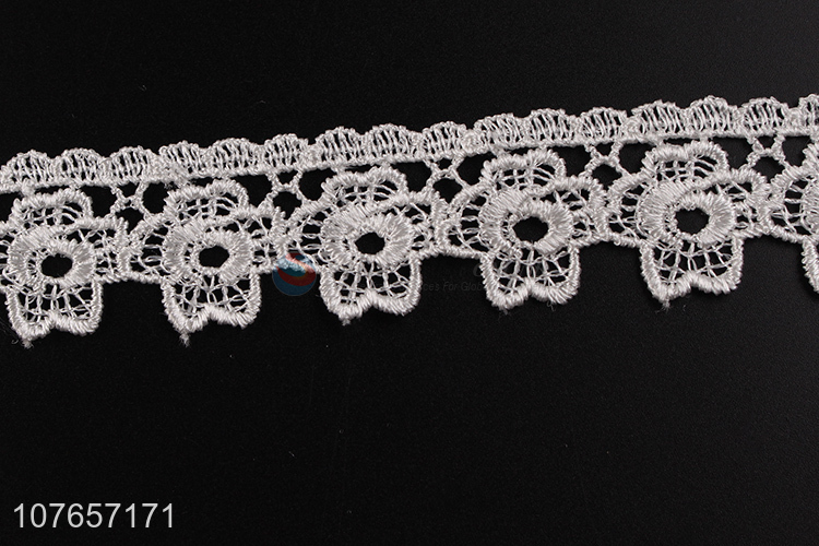 New fashion wedding embroidered lace trim white for dress