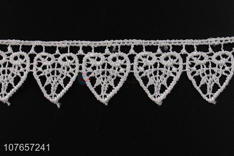 Decorative white lace trim with cheap price and good quality