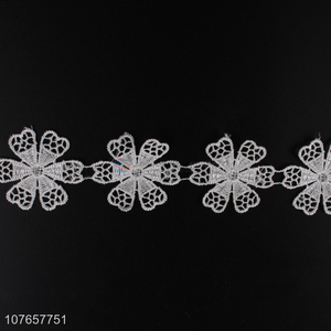 Best sales factory price white floral lace trim with top quality