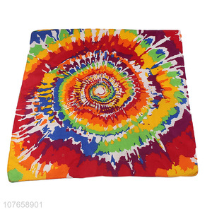 Hot sale tie-dye printing graffiti style square mask face towel