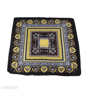 Popular retro design ethnic turban cover face scarf black square scarf