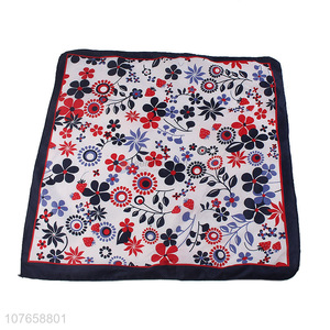 Retro design sunscreen small floral decoration scarf square