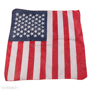 European and American style striped American flag square scarf