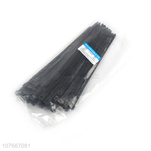 Black self-locking flexible rubber <em>nylon</em> <em>cable</em> <em>tie</em>