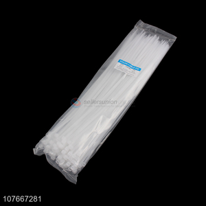 Hot sale white self locking strips cable ties