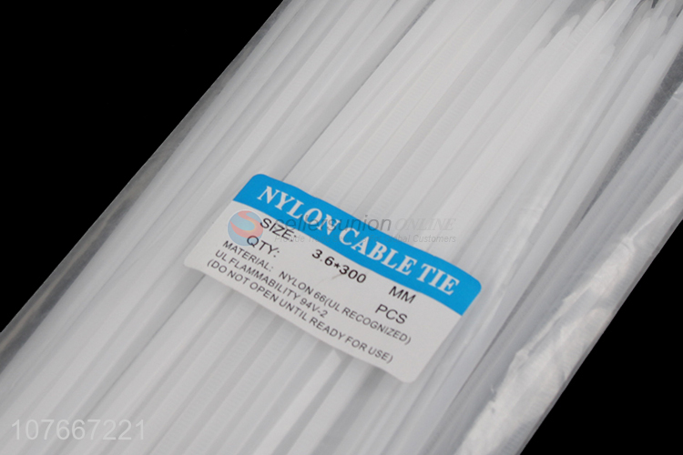 White self-locking nylon cable ties with cheap price