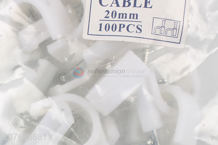 Wholesale most popular flat plastic circle nail cable clips
