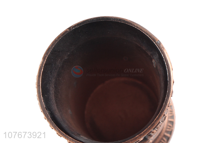 Wholesale high quality zinc alloy antique tea insulated metal cup