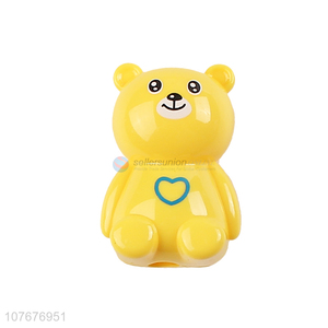 Hot products student stationery bear shape plastic pencil sharpener