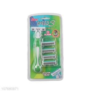 High quality plastic 3blade shaving razors for daily use