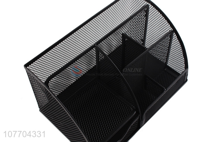 Hot selling 5 compartments metal mesh storage holder office desk organizer