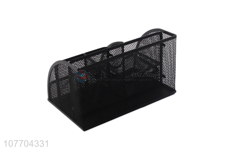 Hot selling 5 compartments metal mesh storage holder office desk organizer