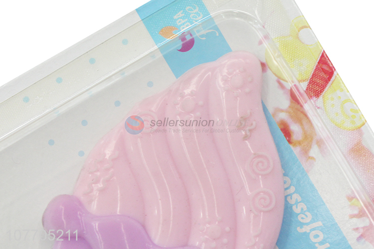 Professional eco-friendly ice cream shape infant teething toy baby teether