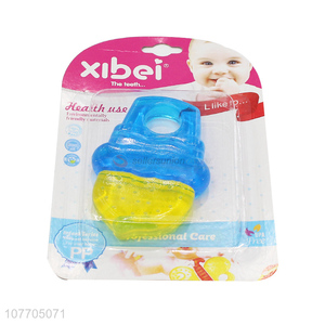 Custom logo nipple shape baby teether food grade baby teething toy