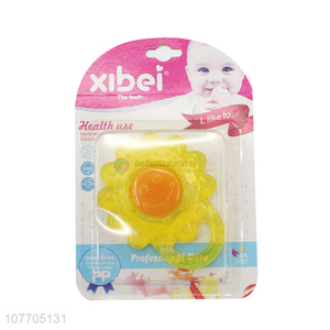 Promotional eco-friendly flower shape infant teething toy baby teether