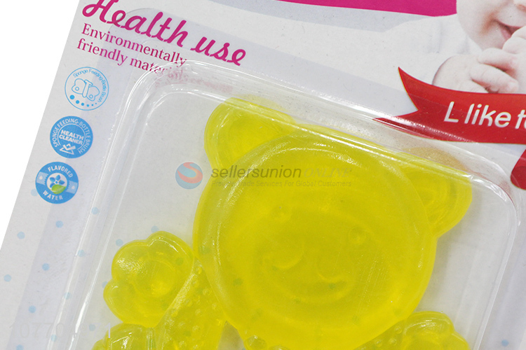 Hot sale eco-friendly bear shape infant teething toy baby teether