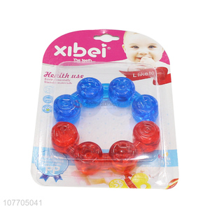 Customized food grade bpa free baby teething bracelet baby chew toy