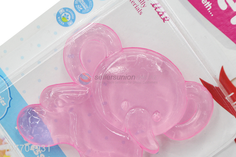 Good quality eco-friendly elephant shape infant teething toy baby teether