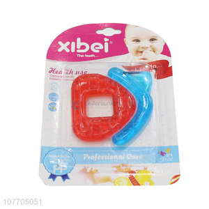 Recent product eco-friendly house shape infant teething toy baby teether