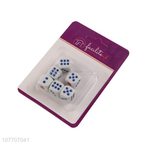 Wholesale white plastic dice KTV/bar Mahjong game rounded dice