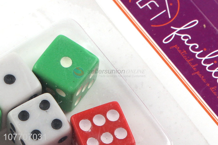 Factory direct color plastic dice KTV/bar game rounded dice