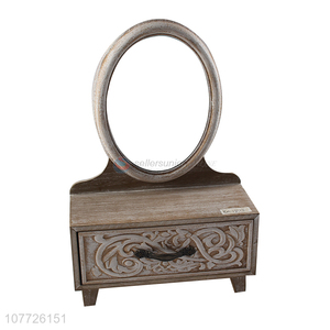 Custom Mini Dressing Table Shape Wooden Storage Cabinets Jewelry Box