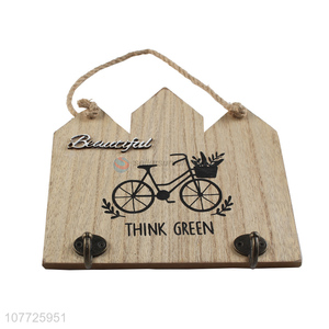 Hot Sale Vintage Wall Decoration Wooden Hanging Board With Hooks