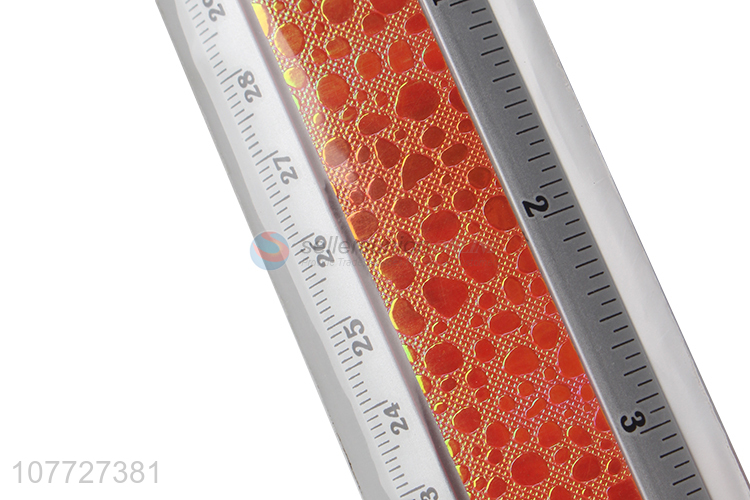 High quality 30cm aluminum ruler straight ruler straightedge for student