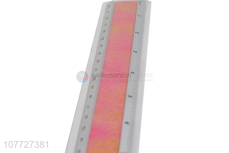 High quality 30cm aluminum ruler straight ruler straightedge for student