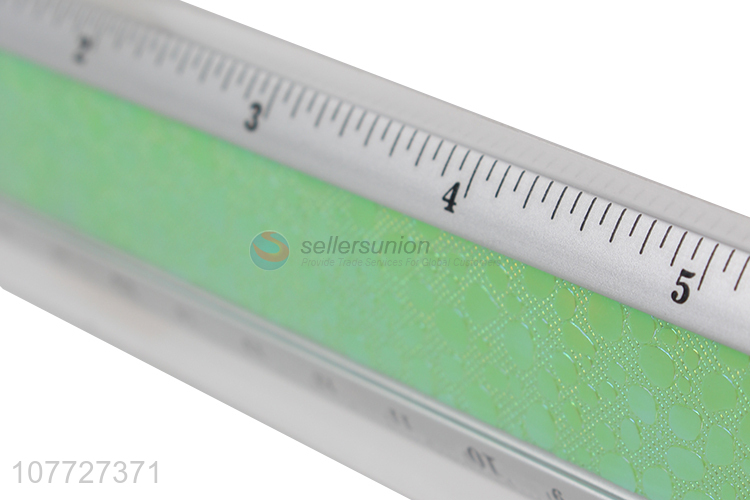 Hot sale 20cm aluminum straight ruler office school stationery