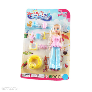 Good sale baby doll toy summer beach set for girls
