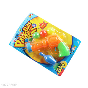 Cheap price plastic shooting games  pingpong gun toys