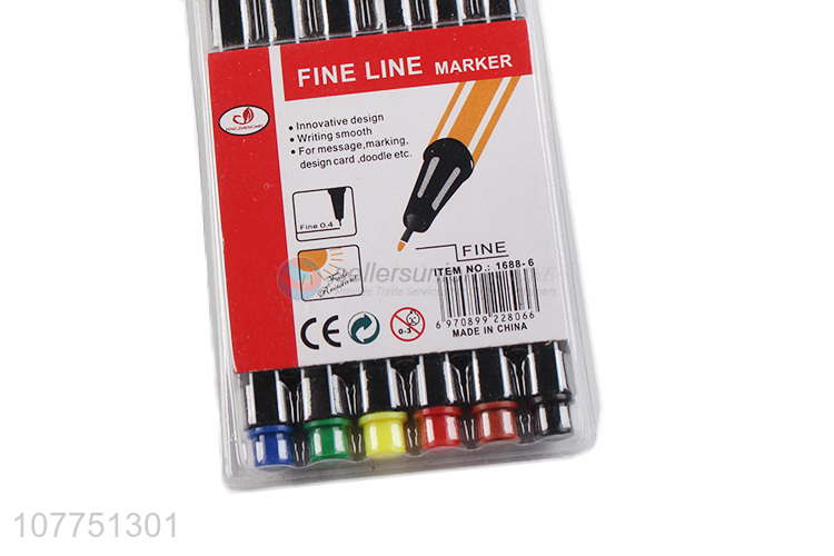 Good sale 6 colors fine line markers fine line pens