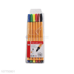 Low price 6 colors fine liner pen waterproof marker