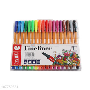 Hot sale 18 colors fine liner pen plastic drawing pen