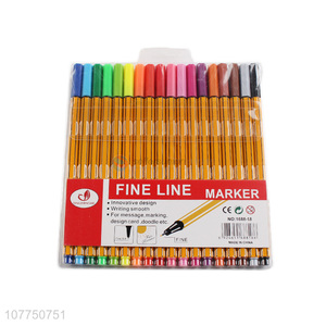 Factory direct sale 18 colors drawing marker pens fine line markers