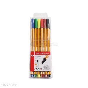Best selling 6 colors drawing marker pens fine line markers