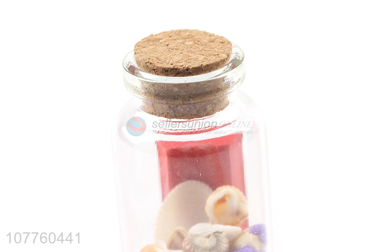 Custom Color Sand And Shells Glass Wishing Bottle Drift Bottle