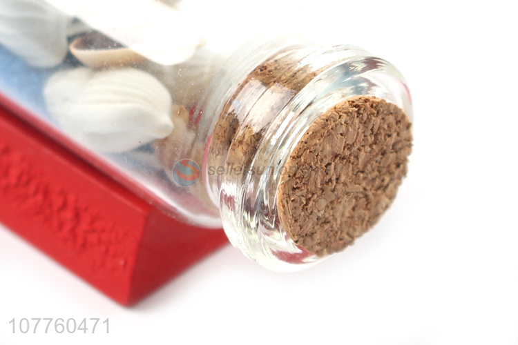 Popular Color Sand And Shells Drift Bottle With Cork