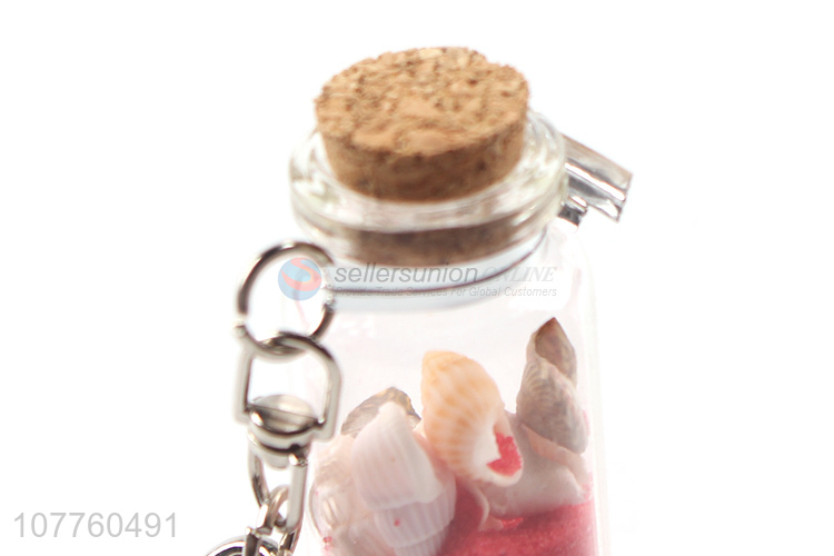 Hot Products Shells Glass Bottle Drift Bottle With Key Chain